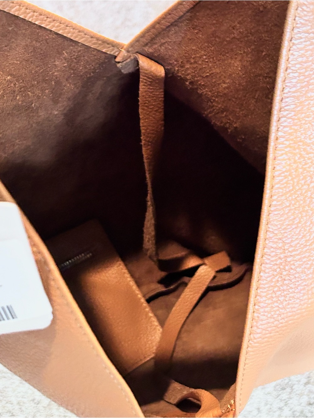 Marlon Giselle Leather Bag Slouchy Hobo Raw Suede Interior Made in Italy NEW - Picture 10 of 16